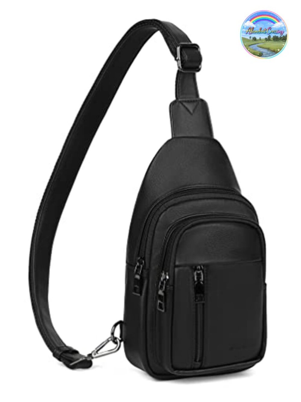 Sling Bag Faux Leather Crossbody Fanny Pack Adjustable Strap Women
